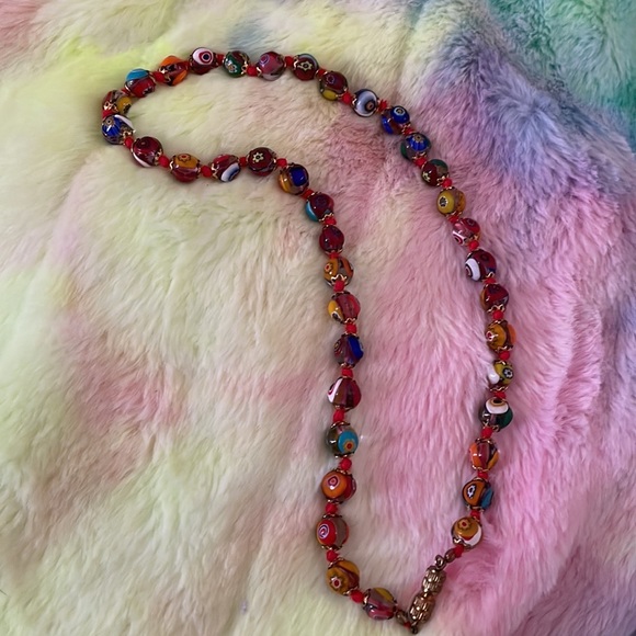 Vintage Murano Venetian Glass Beaded Necklace - Picture 5 of 8
